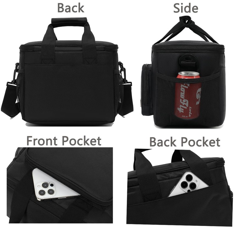 FlowFly Insulated Lunch Bag Adult Lunch Box Large Cooler Tote