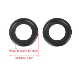 X AUTOHAUX M14 Rubber Oil Drain Plug Seals for Car Black Pack of 20