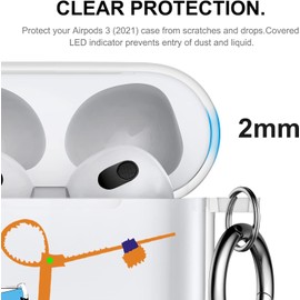 Gedicht for Airpods 3rd Generation Case, Cute Cool Sports Blue Shoe Pattern TPU Soft Cases for Airpods 3rd Case Cover, Shockproof for Airpods 3 Cases Men Women with Cleaner Kit & Keychain