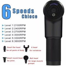 Theragun Muscle Massage Gun Professional Fascial Massager Deep Tissue Percussion 4 Heads