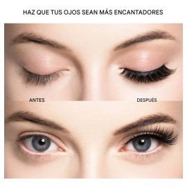 2 Pares Pestañas Magnéticas Naturales Sencillas, Con Pinzas
