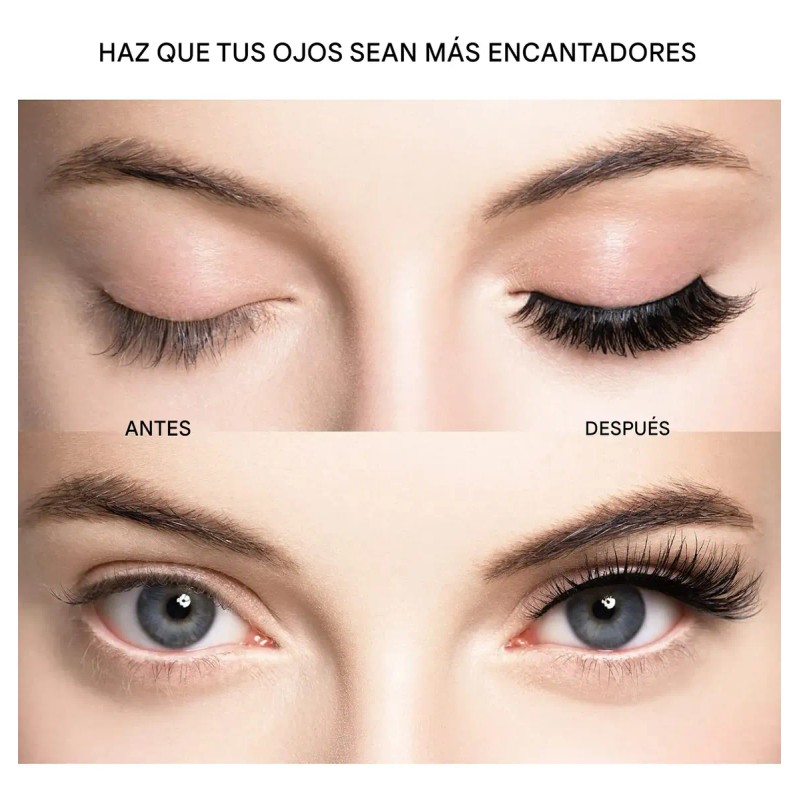 2 Pares Pestañas Magnéticas Naturales Sencillas, Con Pinzas