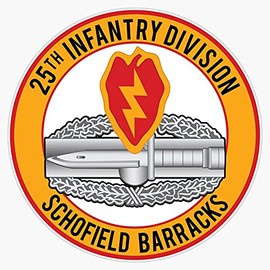 HOF Trading 25Th Infantry Cab Vinyl Sticker Waterproof Decal Laptop Wall Window Bumper Sticker 5"