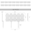 Evelyne Garden Border Edging: Wooden Fence Design - 16pcs White