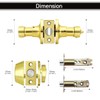 NIZADO 3 Pack Door Handle and Deadbolt Set Brass, Keyed