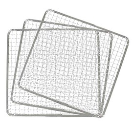Captain Stag Barbecue Wire Mesh BBQ Net, Versatile Square Grilling Mesh, 250×250mm, 3-Piece Set, Charcoal Burning Best M-6618