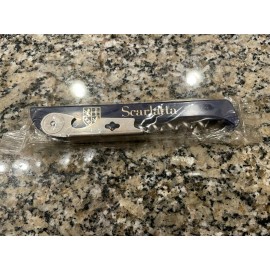 Farm Blue Corkscrew Doubled Hinged Waiters Wine Key Bottle Opener with Foil Cutter