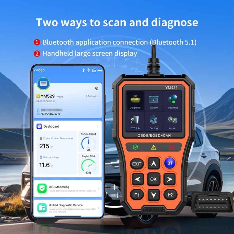BingoHive Professional OBD2 Scanner with Battery Tester - Diagnostic Tool