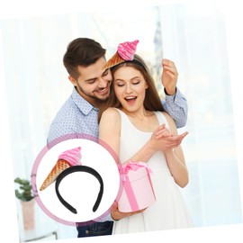 Gatuida Womens Ice Cream Headband Funny Makeup Spa Hair Band for Parties Comfortable Lightweight Design Stylish Accessory for Women for Festivals and Travel