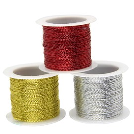 Anneome Diy Macrame Cords 20m Glitter Onions Tag Line Metal Wire for Crafting Sewing Beading Jewelry