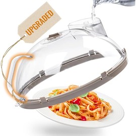 Microwave Splatter Cover for Food, Upgraded Microwave Cover with Water Steamer, Integrated Handle, 10” Plate Covers, Splatter Guard, Kitchen Gadgets & Accessories, House Essentials for Gift