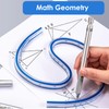 Flexible Curve Ruler Plastic Blue White Curve Flex Design Ruler