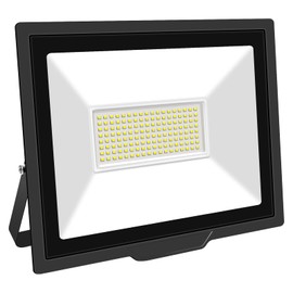 YOJZMA 100W LED Outdoor Flood Lights 10000LM Super Bright Security Light IP66 Waterproof Luces para patios exteriores 6000K Daylight White Spot Light for Garage Garden Stadium Backyard Yard