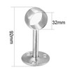 uxcell Wardrobe Pipe Bracket, 32mm Dia, 92mm Height, Wall Mounted