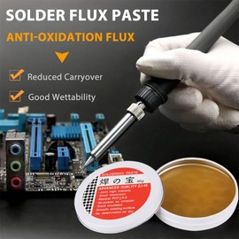 DAZISEN 50 g Solder Paste - Solder Flux Tin Paste, Solder Wick, Flux Solder Paste No Clean Formulation, Solder Flux Paste for Mechanics, Metal, Tin, PC Cards, Components (Net Weight 50 g)
