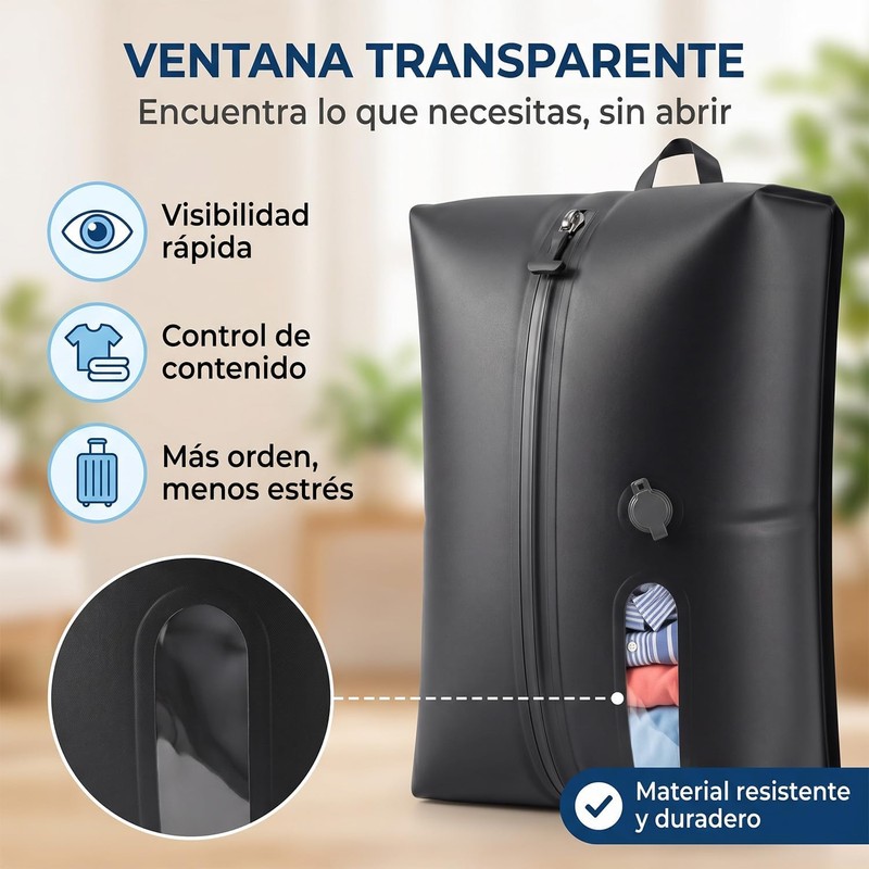 2PCS Bolsas de Compresión para Viaje con 22L, Bolsa de