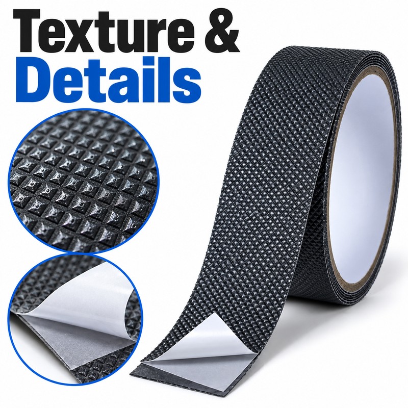 100mm Anti-Slip Tape, Waterproof Non-Skid Floor Grip Strips with Diamond