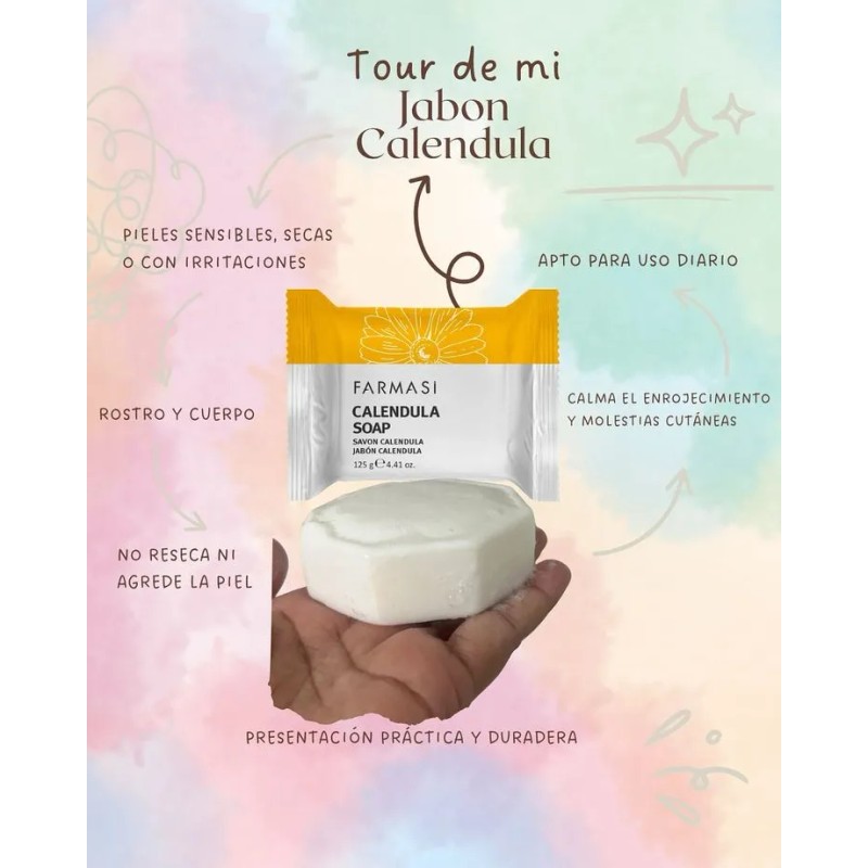 Kit Farmasi Caléndula Jabón Crema Tónico Piel Sensible