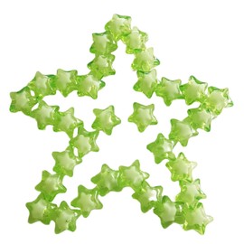 Xeahung 120PCS Acrylic Star Beads for Jewelry Making Bracelets Necklaces Earrings Key Chains Accessories DIY Crafts Valentine Christmas Birthday Gifts Star Beads Charms (Light Green)