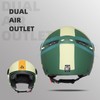 TRIANGLE Open Face Motorcycle Helmet Retro 3/4 Helmets with Clear