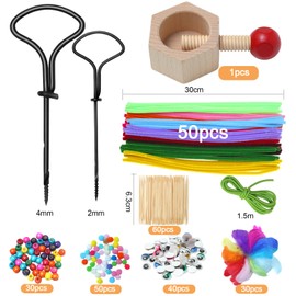 WWISTOA Chestnut Drill Set 2-4 mm Chestnut Drill for Children, Craft Set Chestnuts, Autumn Crafts for Children, with DIY Craft Accessories