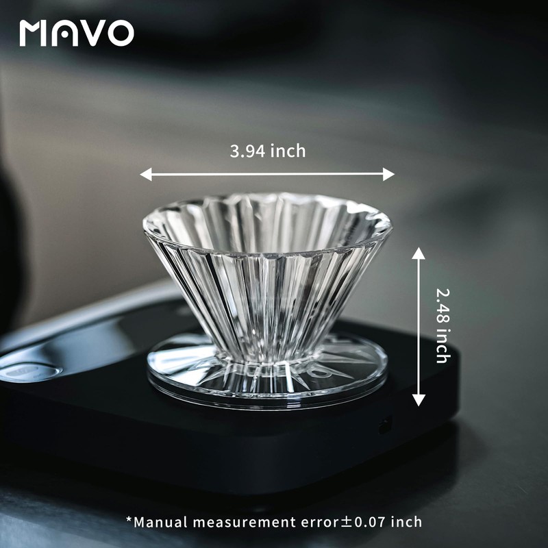 MAVO Pour Over Coffee Dripper, Detachable Hand Drip Brewer, Pour