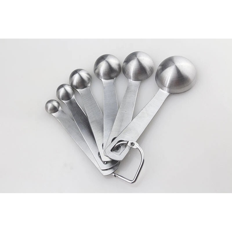 TechTongda Brand New 6 pcs Stainless Steel Measuring Spoons Set