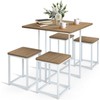 Tangkula Compact Dining Table Set for 4, Small Kitchen Table