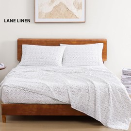 LANE LINEN 100% Organic Cotton Twin XL Sheets Set 3-Piece Pure Percale Soft Bedding Breathable Fits Mattress Upto 15" Deep - Haze Grey
