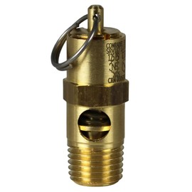 125 PSI Air Compressor Safety Relief Pop Off Valve Solid Brass 1/4" Male NPT