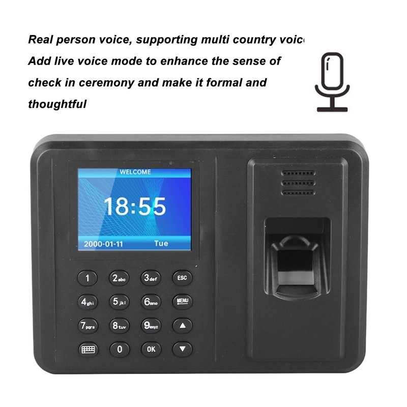 Fingerprint Attendance Machine Time Clock Punch Machine Office Time Card