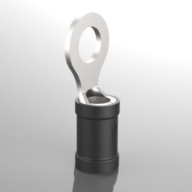 Auprotec Ring Terminals, 0.5 - 6.0 mm² Hole Diameter, M3 - M12 Partially Insulated PVC Crimp Cable Connector Made of Tin-Plated Copper