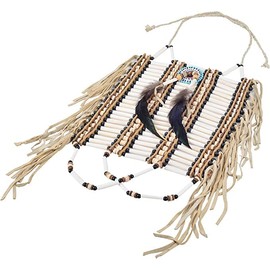 Indian Style Breastplates | Made With Bone And Feathers, Bone Choker, Indian Inspired Chokers (Brown)