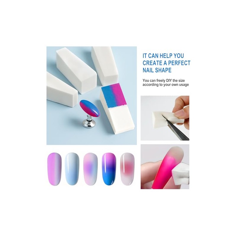 LILAC 120 esponjas de maquillaje triangulares para difuminar bases, manicura,