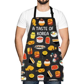 A Taste of Korea Tteokbokki Asia Cuisine Lover Kitchen Apron Mom Dad BFF Korean Food Cooking New Home Apron (A Taste of Korea)