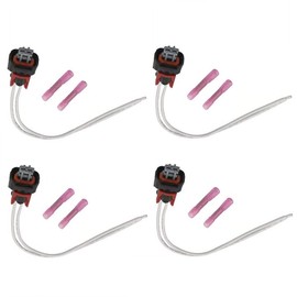 Slakerbe 4 PCS Injector Pigtail Connector Compatible for ChevyGMC 2017-2024, 19368140 PT3739 Multi-Purpose Pigtail Kit Fuel Injector Pigtail Connector Kit