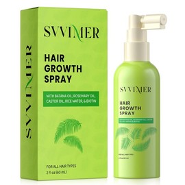 Svvimer Hair Growth Serum Spray - with Rosemary Batana Oil Biotin for Hair Loss and Thinning Hair - Thicker Fuller Hair for Women Men 2 Fl Oz