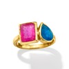 Ross-Simons 2.10 Carat Pink Quartz and 1.10 Carat Blue Quartz