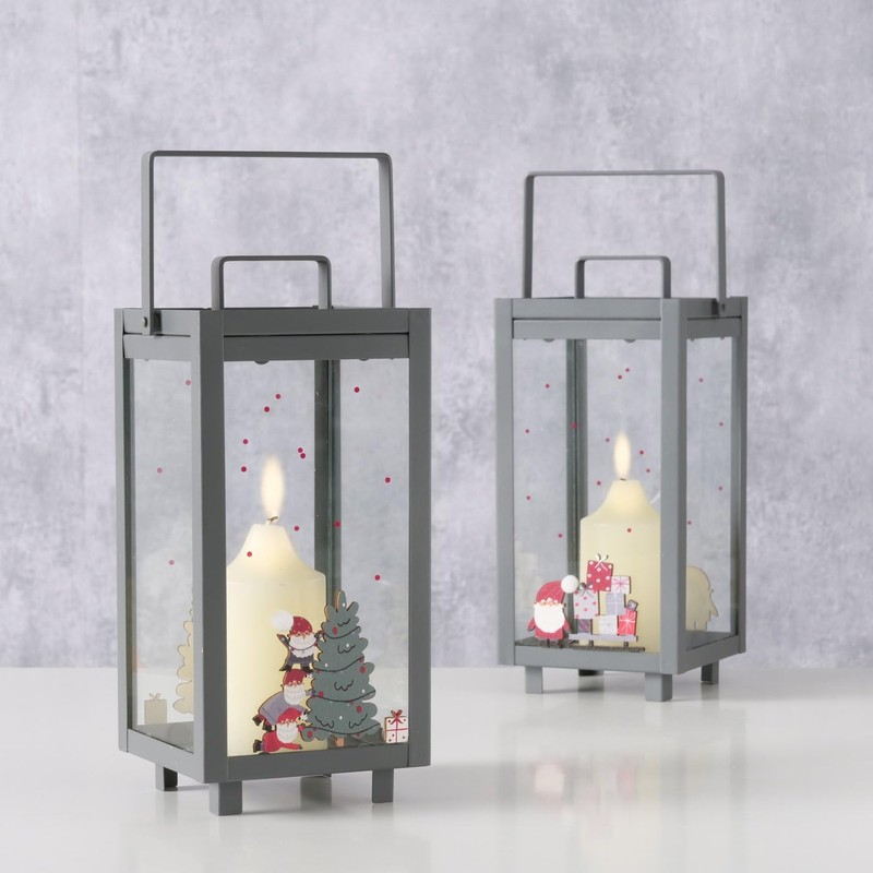 Boltze Home Monti Christmas Lantern 23 cm Pattern Model 2