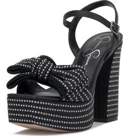 Jessica Simpson Women's Lollien Platform Sandal, Black, 7