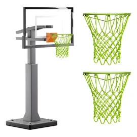 Nightlight Basketball Net Basketball Nets， Basketball Net - Durable, Glow-in-The-Dark Nylon Basketball Net for Indoor & Outdoor Courts - Mini Basketball Hoop Compatible, Chain Basketball Net