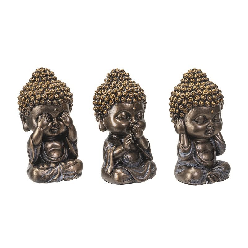 Pacific Giftware Buddha Figures Funny Monks Hear No Evil Say