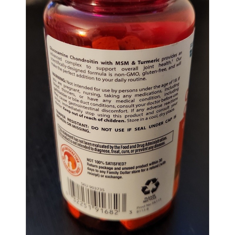 Family Wellness Glucosaminw Chondroitin With MSM And Tumeric 60 caplets