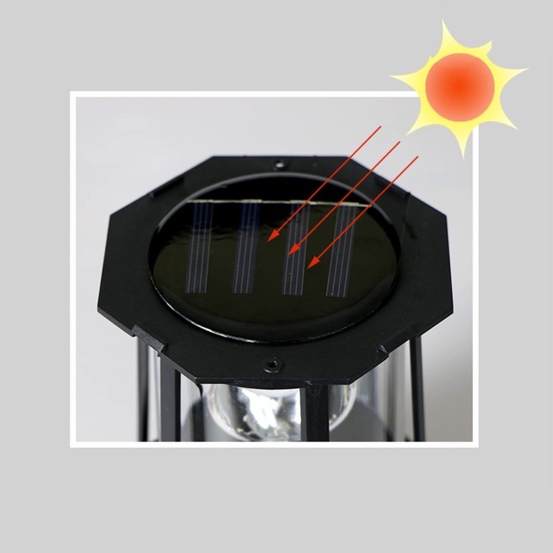 Rowzzi LED Solar Powered Lighthouse, 360 Degree Rotating Lamp Courtyard