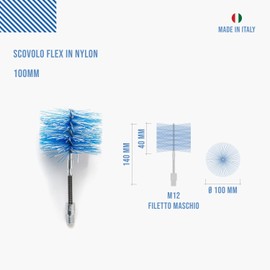 Brush Flex 100 mm Clear Curve 90 ° Senotherm Pellet Stove Pipe