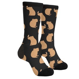 Jiekenmo Funny Capybara Capybaras Birds Casual Unisex Novelty Fun Crew Socks Fashion Comfortable Men And Women Crazy Dress Socks
