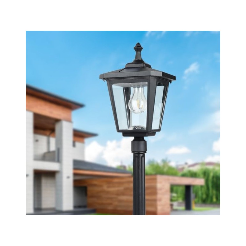 Kemeco Solar Post Light Outdoor ST4319Q Cast Aluminum Filament LED