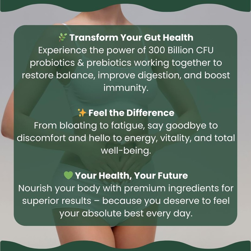 PURETREX 300 Billion CFU Probiotic & Prebiotic Multi-Strain Formula, Synbiotic