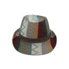 WITHMOONS Fedora Hat Aztec Pattern Trilby Short Brim with Band