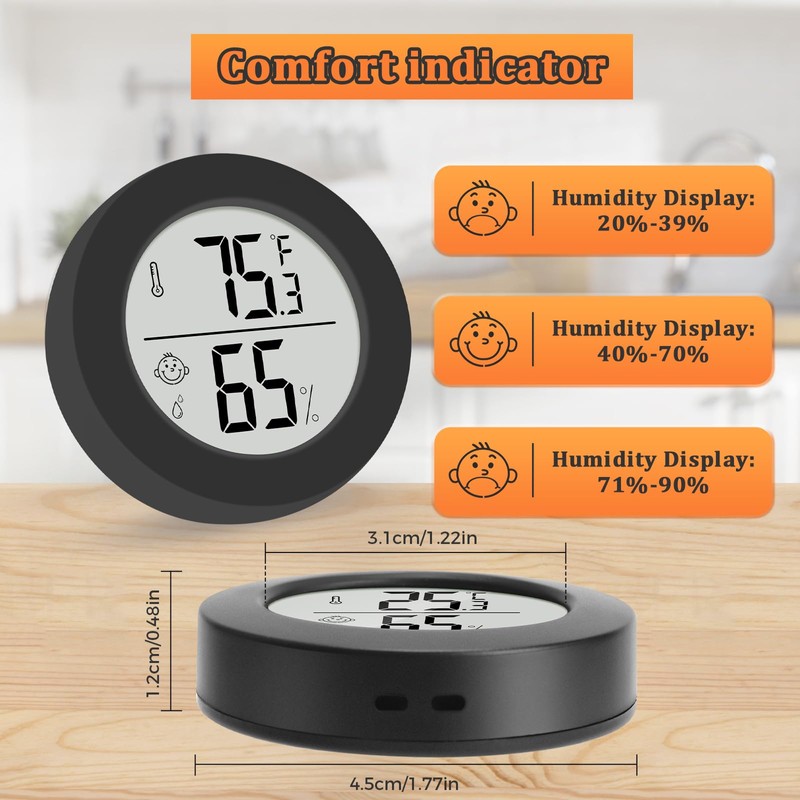 Thlevel Reptile Tank Accessories, 2 Pack Bearded Dragon Tank Thermometer